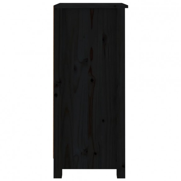 Buffet Noir 40x35x80 cm Bois massif de pin