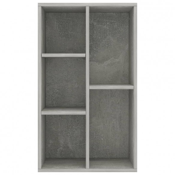 Bibliothèque/Buffet Gris béton 50x25x80 cm Aggloméré