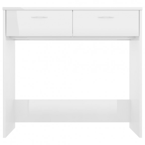 Bureau Blanc brillant 80x40x75 cm Aggloméré