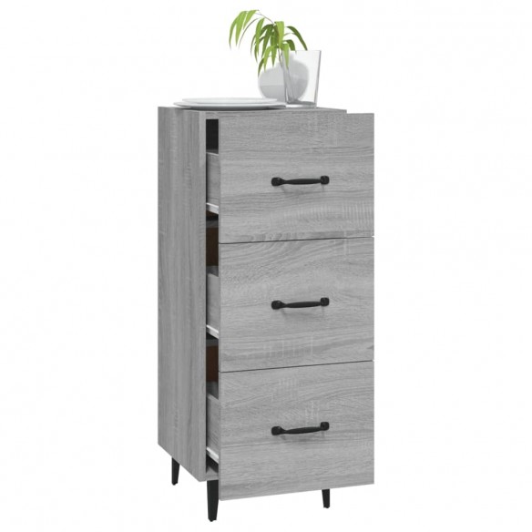 Buffet Sonoma gris 34,5x34x90 cm Bois d'ingénierie