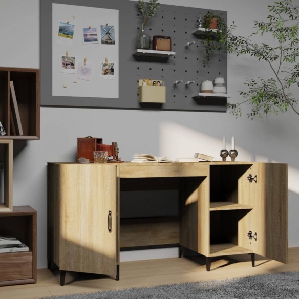 Bureau Chêne sonoma 140x50x75 cm Bois d'ingénierie