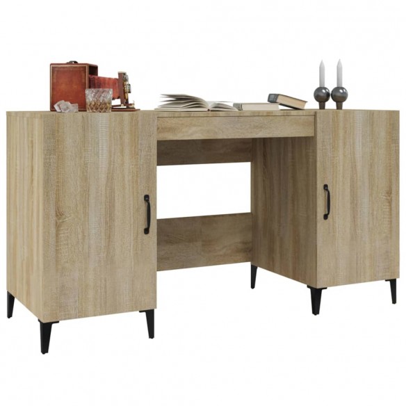 Bureau Chêne sonoma 140x50x75 cm Bois d'ingénierie