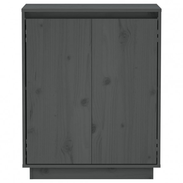 Buffet Gris 60x34x75 cm Bois massif de pin