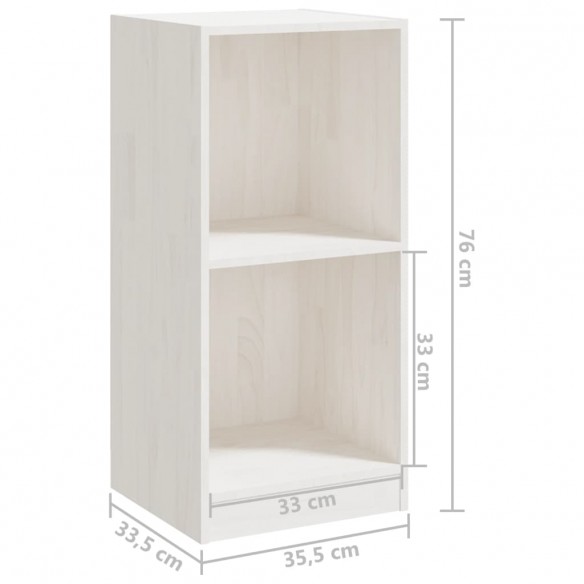 Armoire d'appoint Blanc 35,5x33,5x76 cm Bois de pin massif