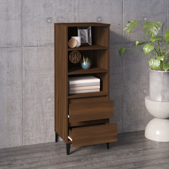 Buffet haut Chêne marron 40x36x110 cm Bois d'ingénierie