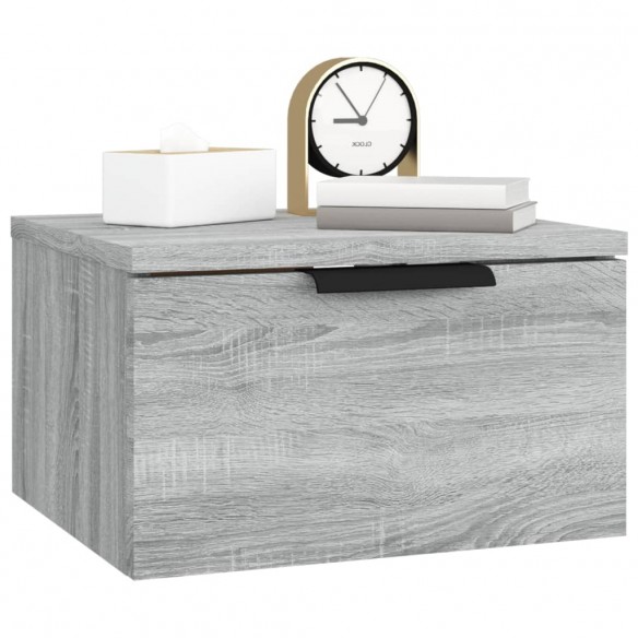 Tables de chevet murales 2 pcs Sonoma gris 34x30x20 cm