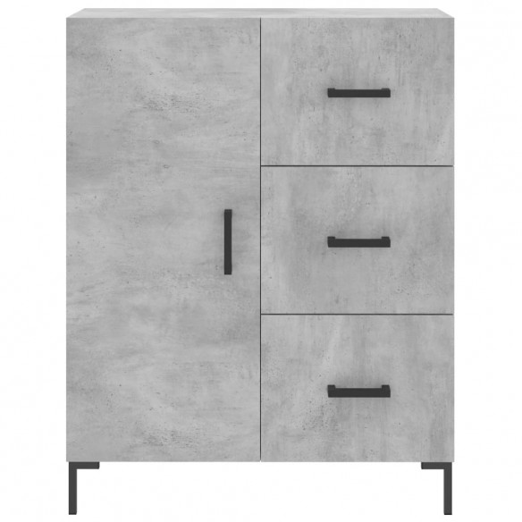 Buffet haut Gris béton 69,5x34x180 cm Bois d'ingénierie