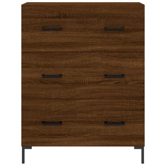 Buffet haut Chêne marron 69,5x34x180 cm Bois d'ingénierie