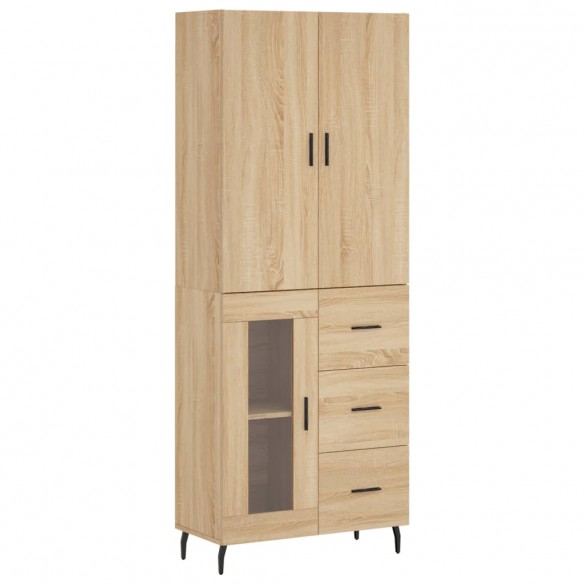 Buffet haut Chêne sonoma 69,5x34x180 cm Bois d'ingénierie