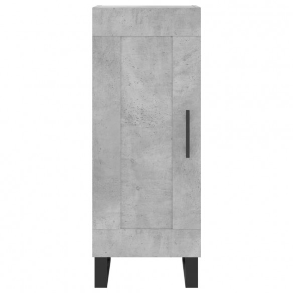 Buffet haut Gris béton 34,5x34x180 cm Bois d'ingénierie