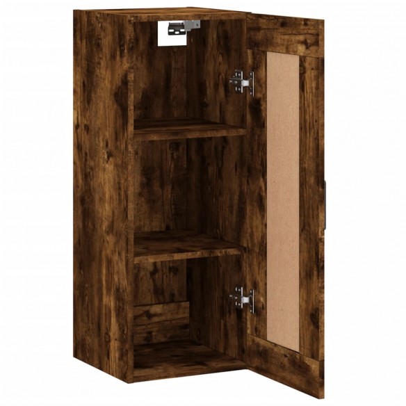 Armoire murale chêne fumé 34,5x34x90 cm bois d'ingénierie