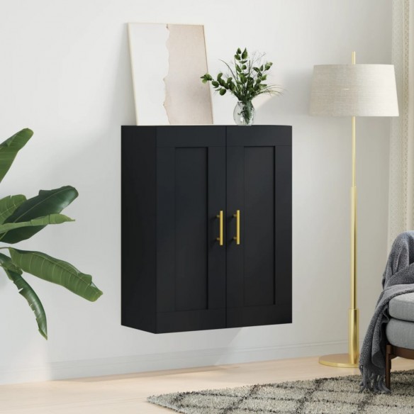 Armoire murale noir 69,5x34x90 cm bois d'ingénierie