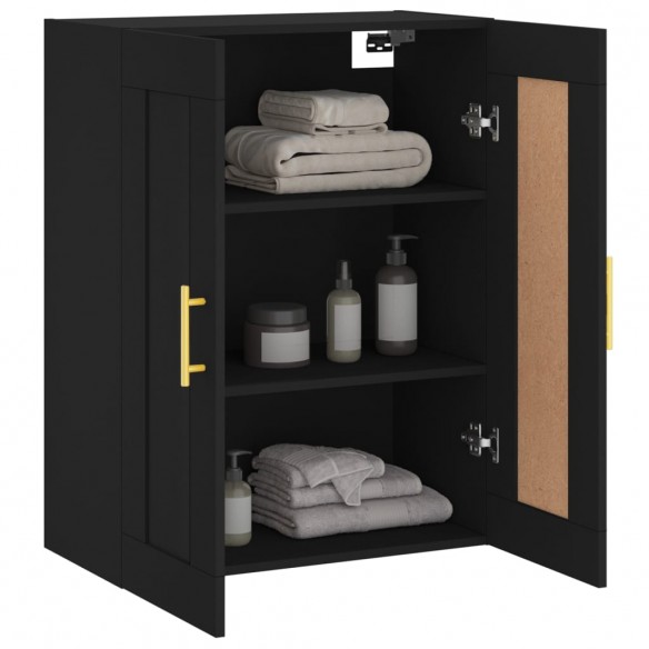 Armoire murale noir 69,5x34x90 cm bois d'ingénierie