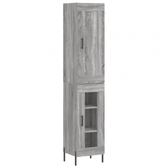 Buffet haut Sonoma gris 34,5x34x180 cm Bois d'ingénierie