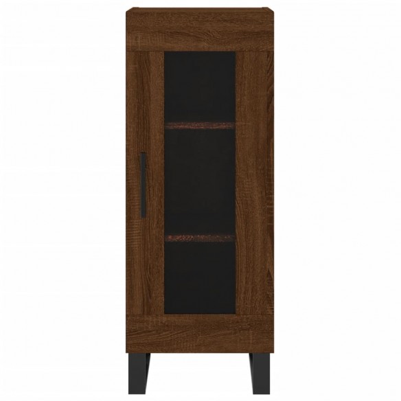 Buffet haut Chêne marron 34,5x34x180 cm Bois d'ingénierie