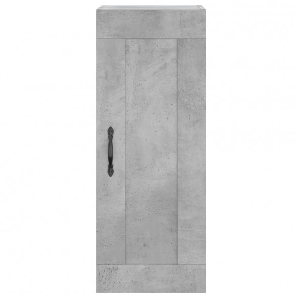 Buffet haut Gris béton 34,5x34x180 cm Bois d'ingénierie