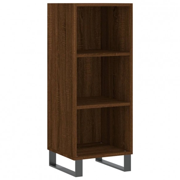 Buffet haut Chêne marron 34,5x34x180 cm Bois d'ingénierie