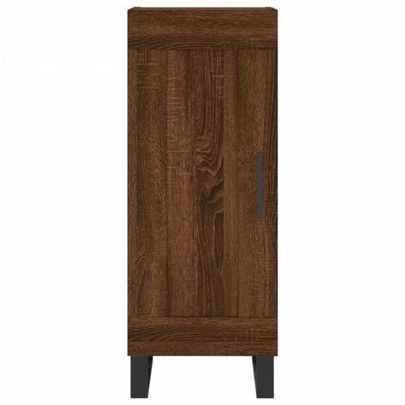 Buffet haut Chêne marron 34,5x34x180 cm Bois d'ingénierie