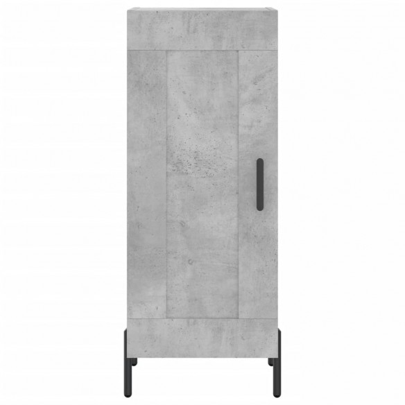 Buffet haut Gris béton 34,5x34x180 cm Bois d'ingénierie