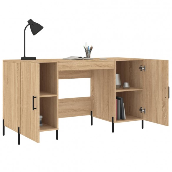 Bureau chêne sonoma 140x50x75 cm bois d'ingénierie