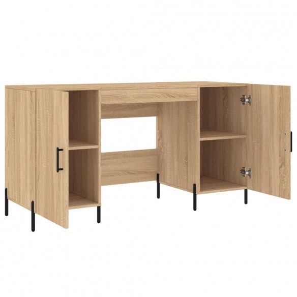 Bureau chêne sonoma 140x50x75 cm bois d'ingénierie