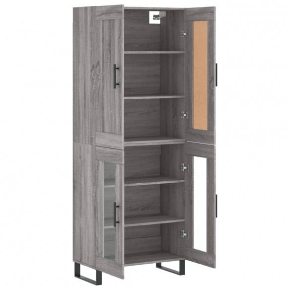 Buffet haut Sonoma gris 69,5x34x180 cm Bois d'ingénierie