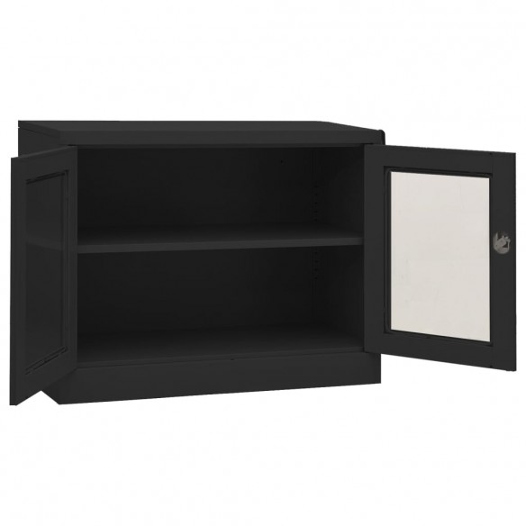 Armoire de bureau Anthracite 90x40x70 cm Acier