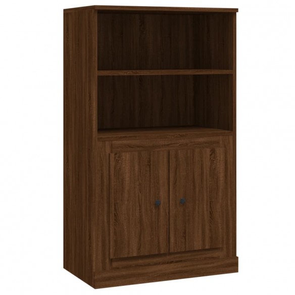 Buffet haut chêne marron 60x35,5x103,5 cm bois d'ingénierie