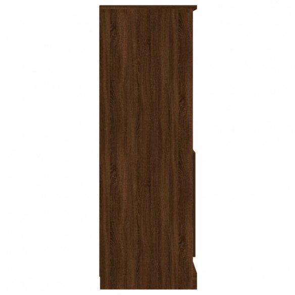 Buffet haut chêne marron 60x35,5x103,5 cm bois d'ingénierie