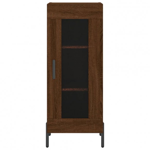 Buffet haut Chêne marron 34,5x34x180 cm Bois d'ingénierie