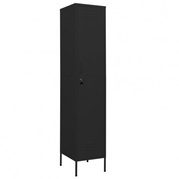 Armoire à casiers Noir 35x46x180 cm Acier