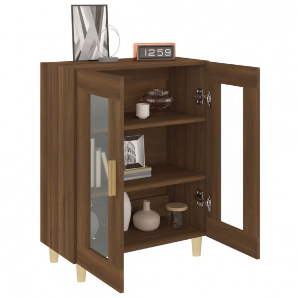 Buffet chêne marron 69,5x34x90 cm bois d'ingénierie