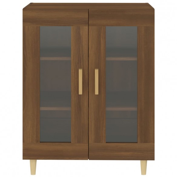 Buffet chêne marron 69,5x34x90 cm bois d'ingénierie