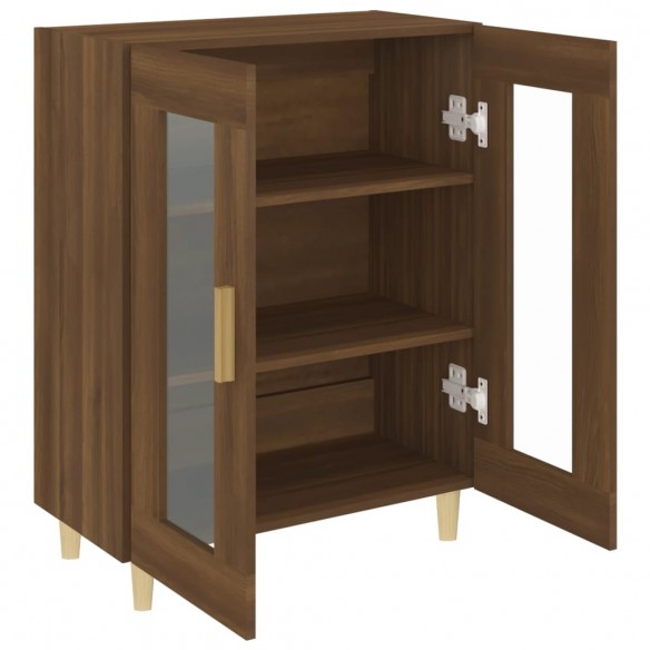 Buffet chêne marron 69,5x34x90 cm bois d'ingénierie