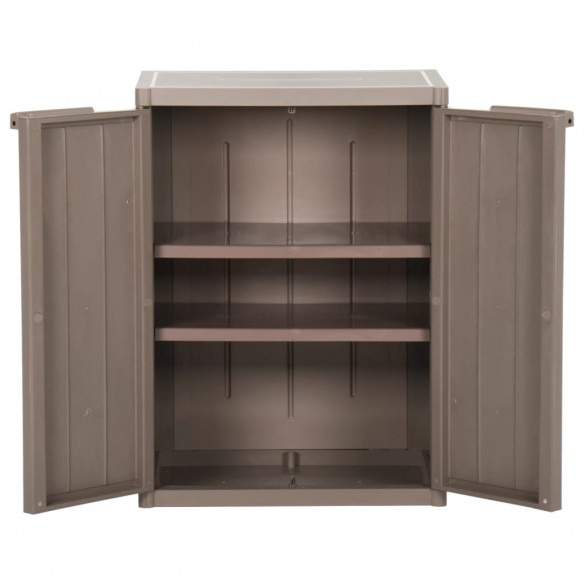 Armoire de rangement jardin Marron 65x45x88cm PP Aspect de bois