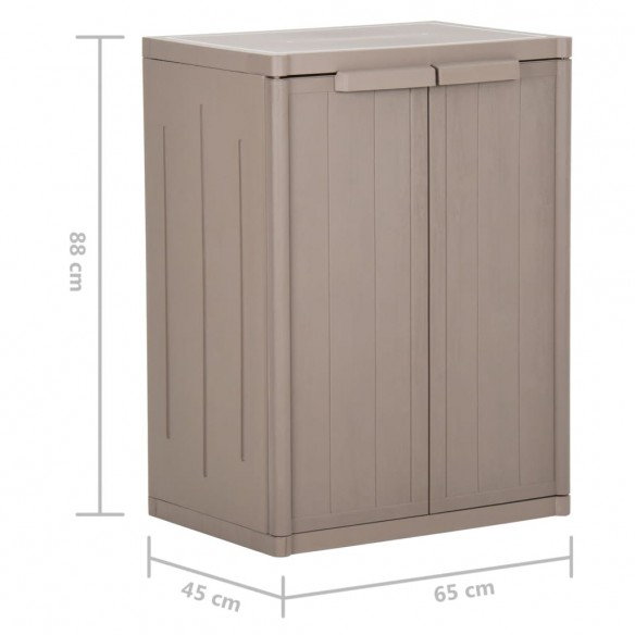 Armoire de rangement jardin Marron 65x45x88cm PP Aspect de bois