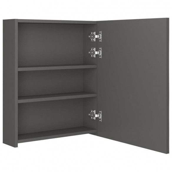 Armoire de salle de bain à miroir LED anthracite 50x14x60 cm