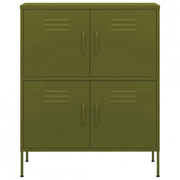 Armoire de rangement Vert olive 80x35x101,5 cm Acier