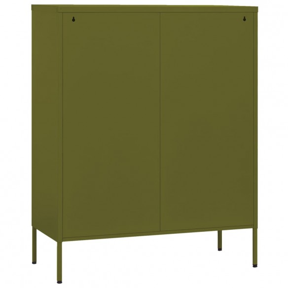 Armoire de rangement Vert olive 80x35x101,5 cm Acier