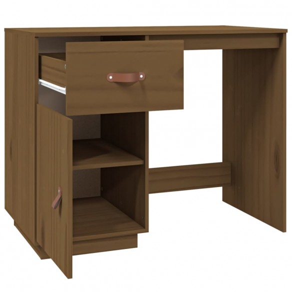 Bureau Marron miel 95x50x75 cm Bois massif de pin