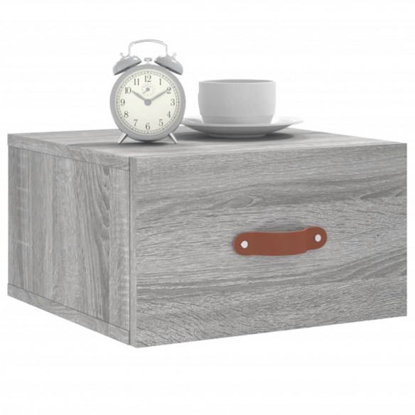 Tables de chevet murales 2 pcs sonoma gris 35x35x20 cm