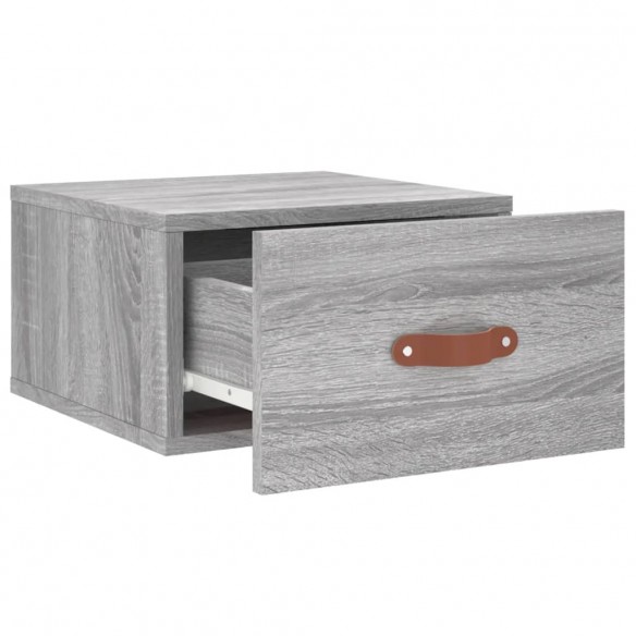 Tables de chevet murales 2 pcs sonoma gris 35x35x20 cm