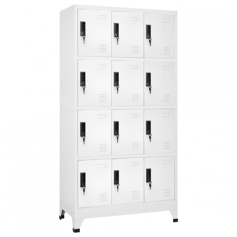 Armoire à casiers Blanc 90x45x180 cm Acier