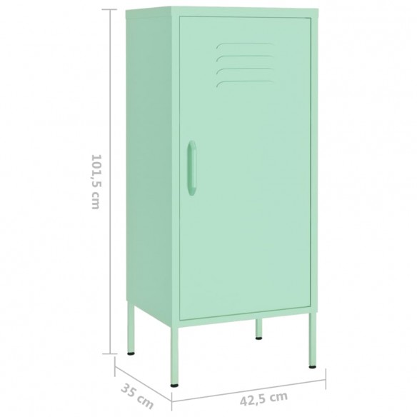 Armoire de rangement Vert menthe 42,5x35x101,5 cm Acier