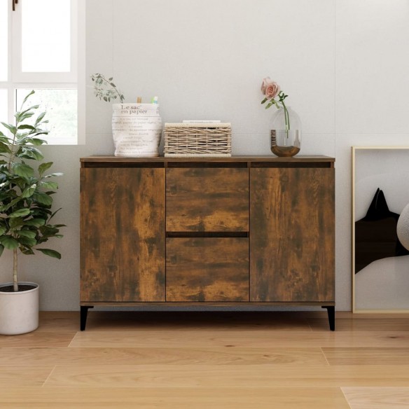 Buffet Chêne fumé 104x35x70 cm Bois d'ingénierie