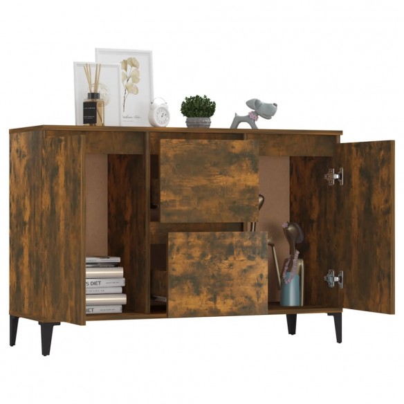 Buffet Chêne fumé 104x35x70 cm Bois d'ingénierie