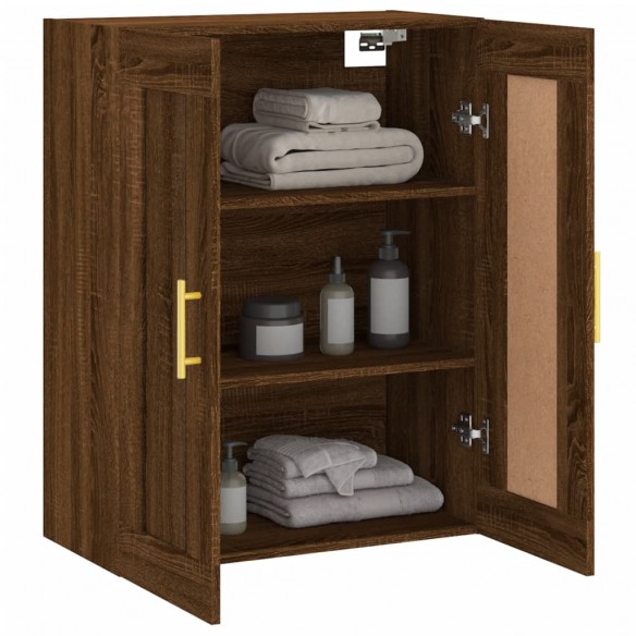 Armoire murale chêne marron 69,5x34x90 cm bois d'ingénierie