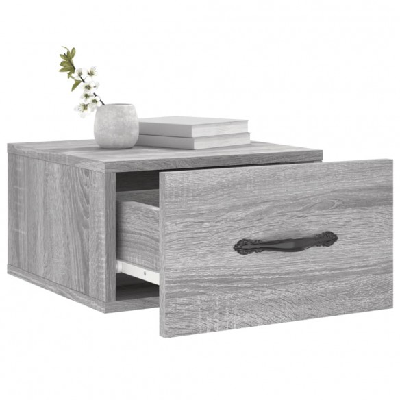 Tables de chevet murales 2 pcs sonoma gris 35x35x20 cm