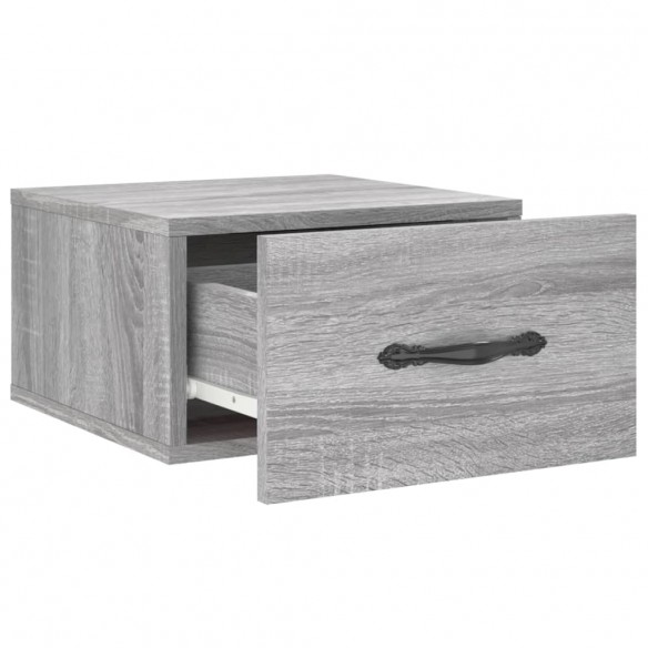 Tables de chevet murales 2 pcs sonoma gris 35x35x20 cm