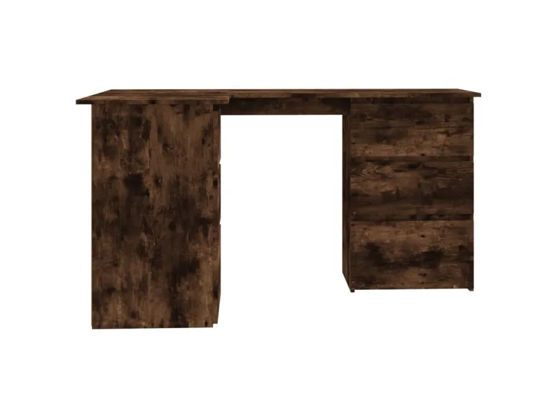 Bureau d'angle Chêne fumé 145x100x76 cm 